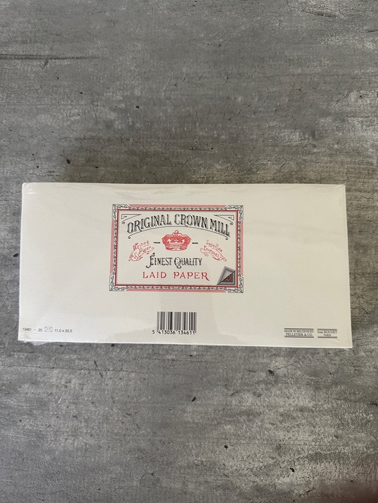 Other - Original Crown Mill Classic Cream Laid Envelopes Pack of 25 (4.25” by 8.75”)